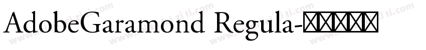 AdobeGaramond Regula字体转换